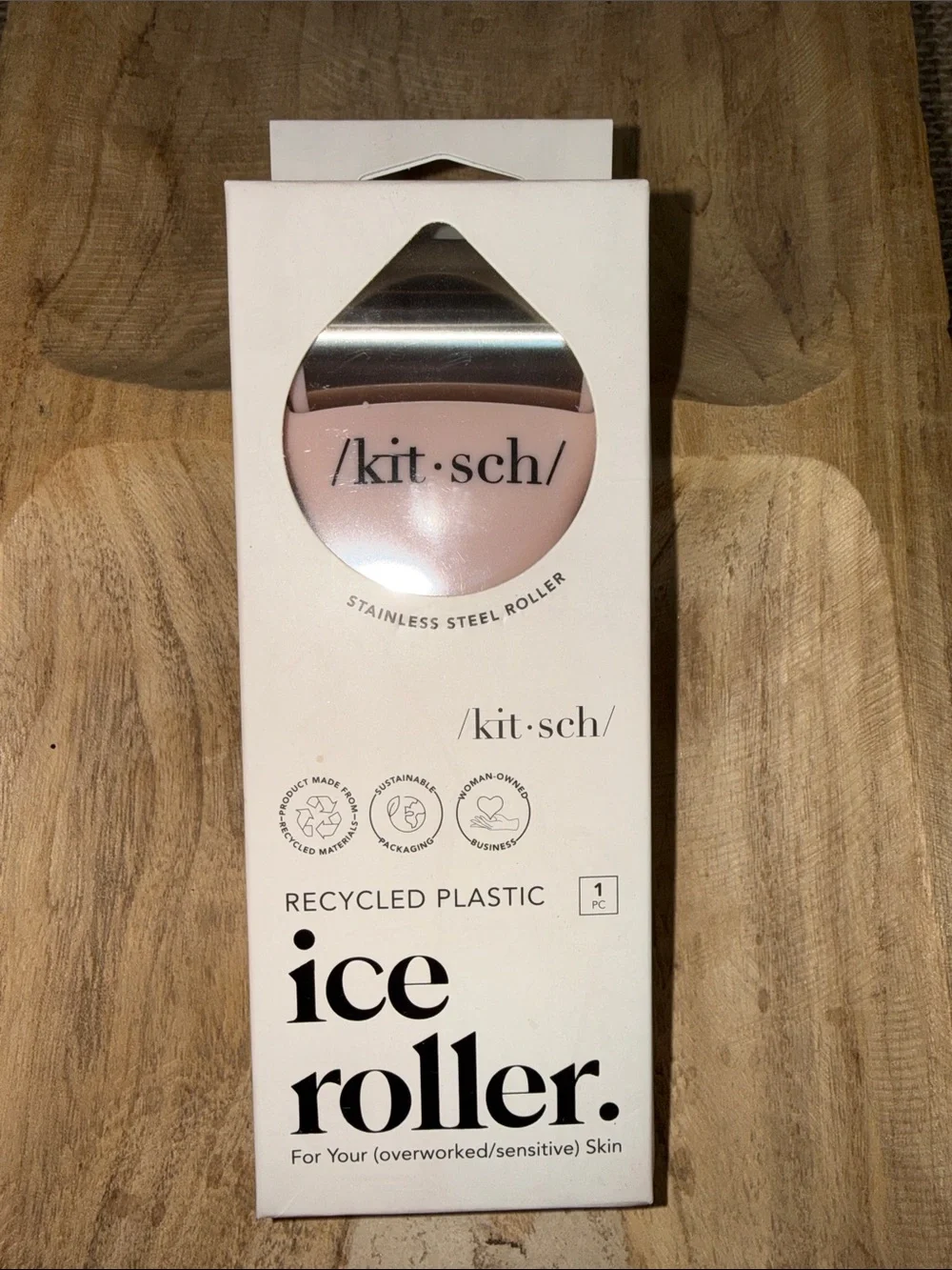 Kitsch Stainless Steel Ice Roller - Pink